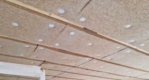 Isolamento controsoffitto con pannelli Calcecanapa