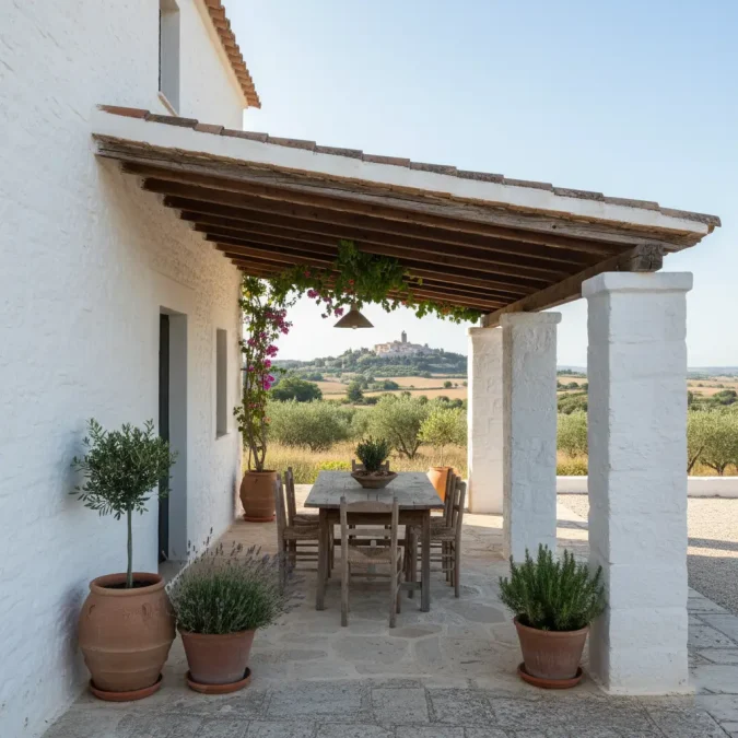 Portico casa rurale in calcelatte