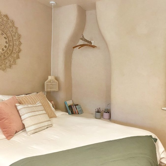 intonaco canapa letto